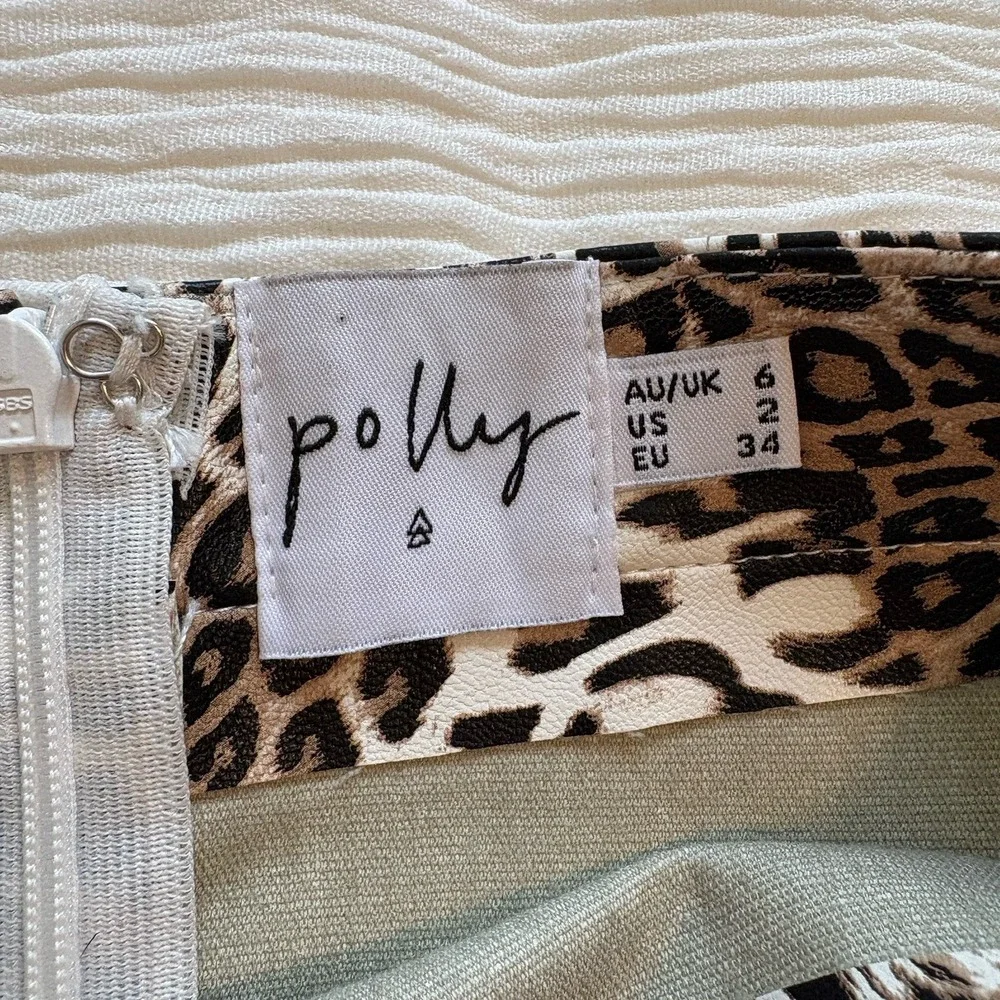 PRINCESS POLLY Samira Leopard Mini Skirt Cheetah Print‎ Vintage Y2K Indie
